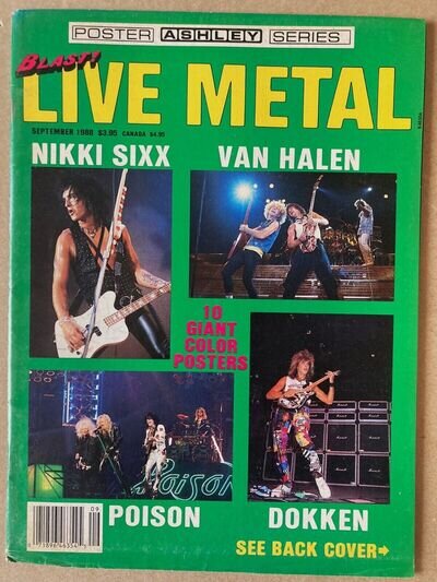 VAN HALEN Guns n' Roses POISON Motley Crue DOKKEN Scorpions POSTER Magazine 1988