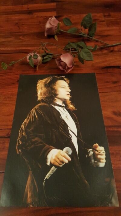 BONO ORIGINAL RARE MUSIC POSTER 1980s **COOL** ** NEAR MINT** THE EDGE - U2