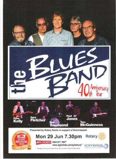 The Blues Band Poster June 2020 Aylesbury A4 Collectable