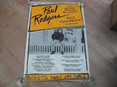 PAUL RODGERS - 1994 Large Tour Poster FREE, BAD COMPANY, Muddy Waters Blues