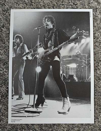 PRINCE - Classic Mini-Poster / Magazine Picture - London Lyceum 1981 - RARE