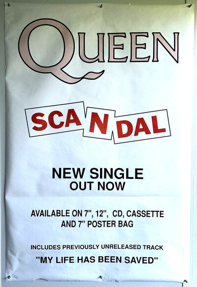 Queen Freddie Mercury Poster Billboard Promotional Scandal New Single 1989