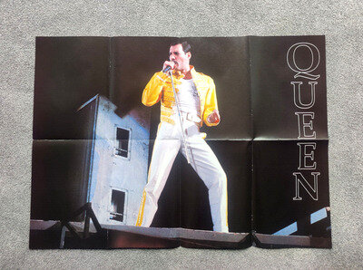 Freddie Mercury / Queen - Double-Sided Poster - Vintage/Rare!