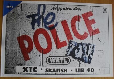 THE POLICE XTC original french concert poster '79