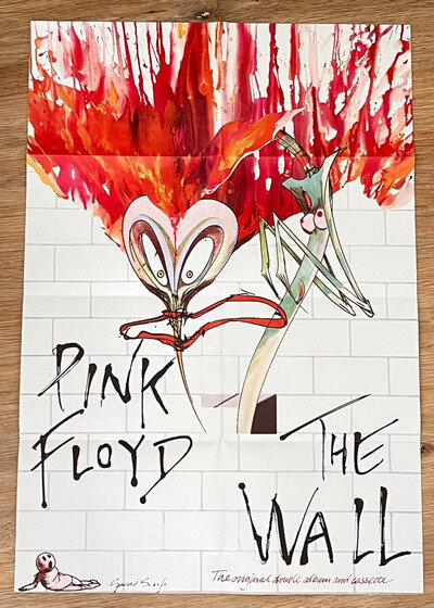 PINK FLOYD The Wall 1979 original EMI album PROMO POSTER Gerald Scarfe artwork