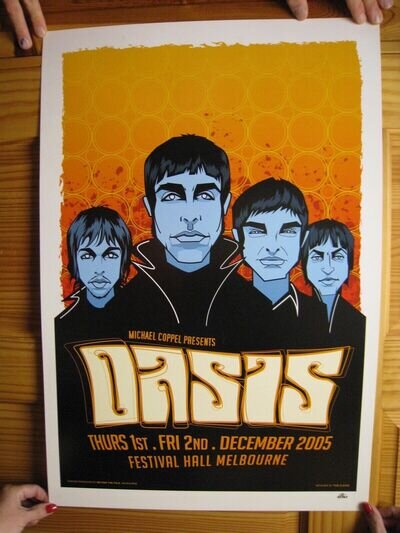 Oasis Poster Concert Festival Hall Melbourne December 2005