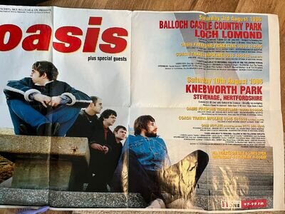 OASIS - Vintage Original 1996 Knebworth/Loch Lomond Poster ( A2)