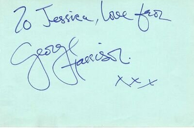 George Harrison Autograph C: late 1960s