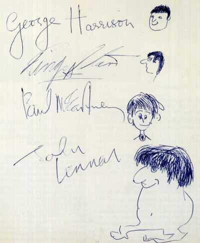 THE BEATLES Signed Note - Lennon / McCartney / Harrison / Starr - preprint