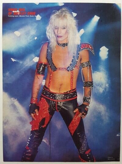 MOTLEY CRUE VINCE NEIL SHOUT AT THE DEVIL 80'S MAGAZINE PINUP POSTER CLIPPING