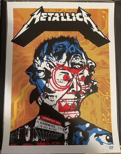 Metallica Webster Hall Ames Bros Poster Rare