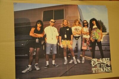 Clash Of the Titans Megadeth Slayer Anthrax - Vintage Poster