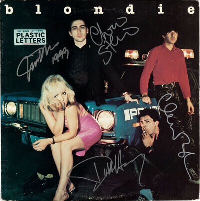 DEBBIE HARRY Signed 'Plastic Letters' Photograph - Pop / Rock Band - preprint