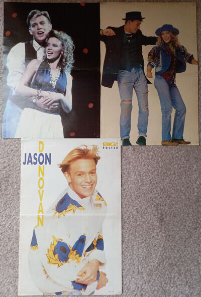 KYLIE MINOGUE & JASON DONOVAN POSTER PAGES 1980's x 3