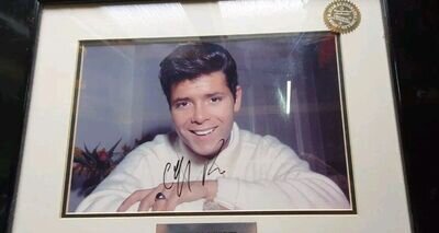 Cliff Richard Autographed Framed Photo.