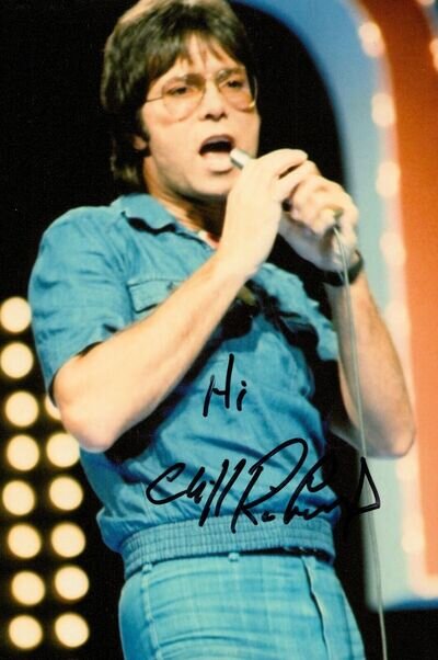 Sir Cliff Richard Hand Signed 6x4 Photo Summer Holiday Pop Rock Autograph + COA