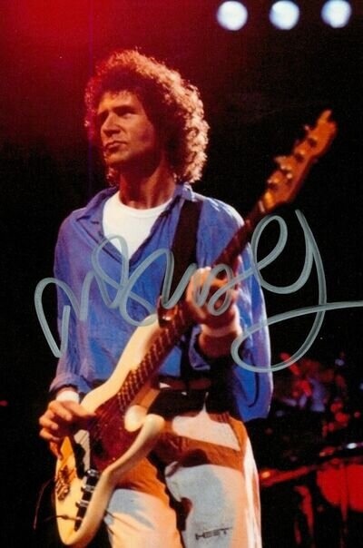 John Illsley Hand Signed 6x4 Photo Dire Straits Bass Guitarist Autograph + COA