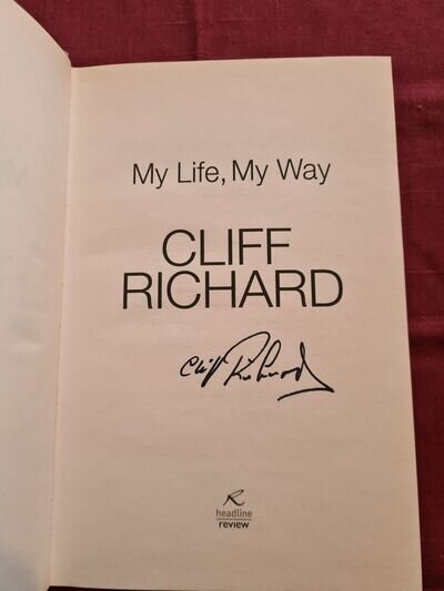 Autographed copy - My Life, My Way by Cliff Richard, Penny Junor Hardcover 2008