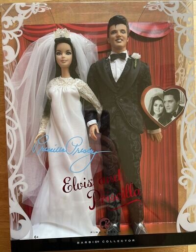 Elvis and Priscilla Pink Label Barbie Collection Priscilla Presley Autograph