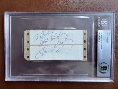 Elvis Presley Original Full Signature Autograph Slabbed King of Rock and Roll