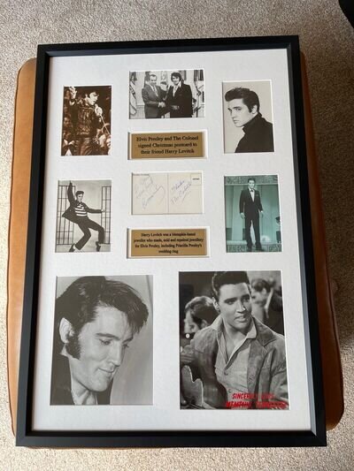 Elvis Presley & The Colonel 1969 Signed Autographed Framed Montage of Photos