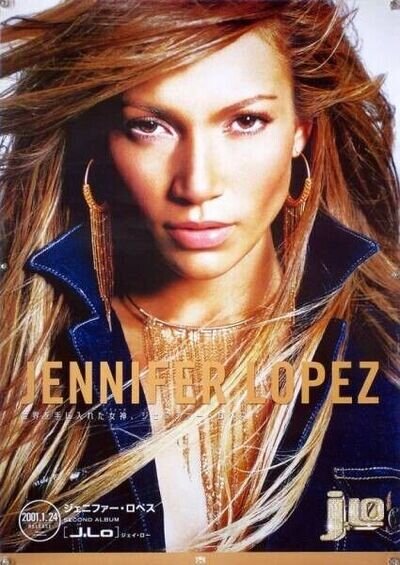 Jennifer Lopez J.Lo 2001 Japan Original Promo Poster B2 20x28 in