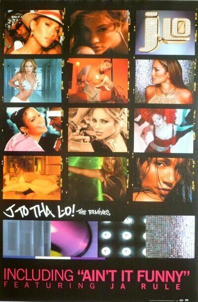 JENNIFER LOPEZ "J TO THA LO! - THE REMIXES" U.S. PROMO POSTER - 12 Video Shots