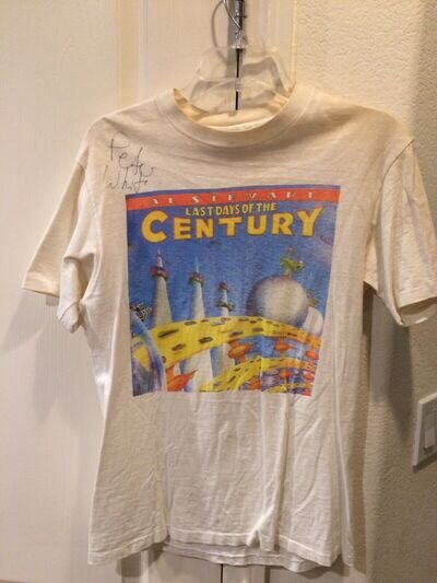 AL STEWART - PETER WHITE VINTAGE Last days of the century shirt singed