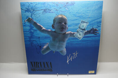 NIRVANA HAND SIGNED AUTOGRAPHED NEVERMIND ALBUM BY 2! RARE! WITH HOLO I.D. AEU