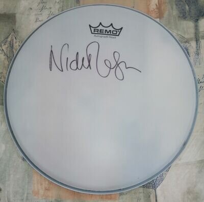 Nick Mason ~ Hand Signed ~ 12 inch " Remo Autograph Head " ~ Drum skin