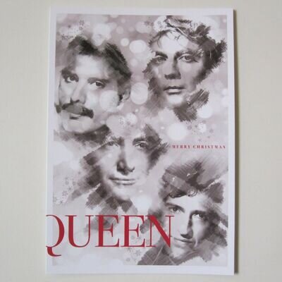 Queen Official 2017 Fan Club Christmas Xmas Card Pre-Printed Signed Autographs