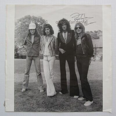 Queen 'Roger Taylor' Hand Signed Group Photo Poster Autographed Band Photograph