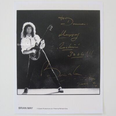 Queen - Brian May 'Hand Signed' Promo Publicity Autographed 2001 Photo