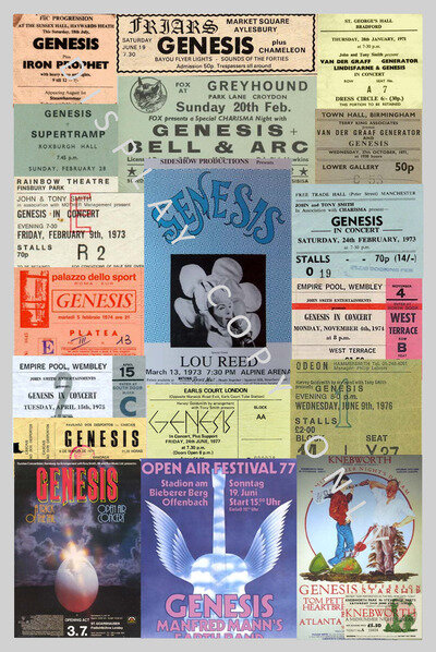 **GENESIS** 1970's TOUR Memorabilia POSTER 8in X 12inch Quality Paper **NEW**