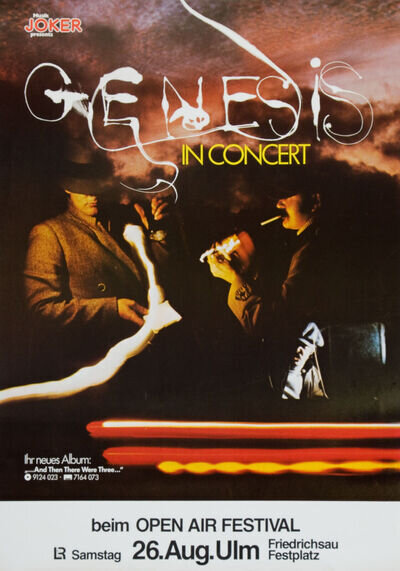 GENESIS Concert Window Poster / Handbill - Festplatz 1978 - reprint