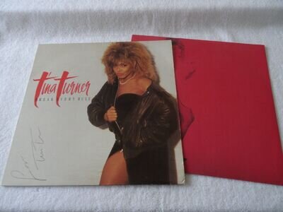 TINA TURNER BREAK EVERY RULE ORIGINAL AUTOGRAPH VINYL HMV OXFORD STREET SIGNING