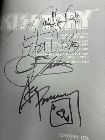 KISS Autographed Book PSA Ace Frehley Peter Criss Gene Simmons Paul Stanley