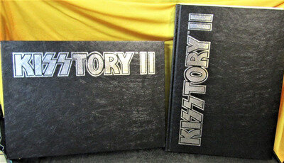 x2 KISS Books KISSTORY I, Signed by All 4 & KISSTORY II Autographed GENE SIMMONS