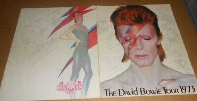 DAVID BOWIE - UK Tour 1973 Programme - FULLY AUTOGRAPHED BY ALL 4 - SUPER RARE