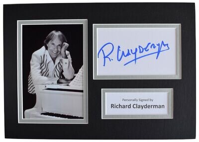 Richard Clayderman Signed Autograph A4 photo display Piano Music AFTAL COA