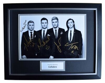 Collabro x4 Signed Autograph 16x12 framed photo display Music BGT AFTAL COA