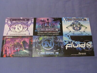 6 ONE 1 NATION OLDSKOOL DNB JUNGLE RAVE FLYERS AWOL ROAST TELEPATHY QUEST PACK 4