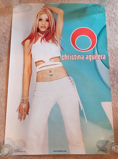 Vintage 2000 Christina Aguilera DEBUT Poster - 3 Wishes Productions - RARE, HTF