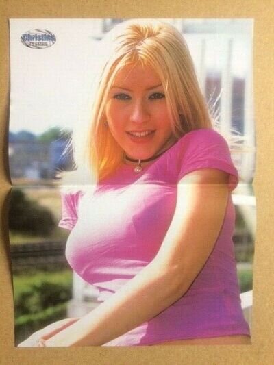 CHRISTINA AGUILERA Original Vintage TV Stars Magazine Poster 1999