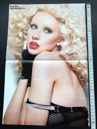 Christina Aguilera Turkish Blue Jean magazine promo poster