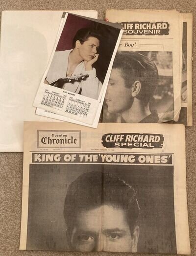 ORIGINAL CLIFF RICHARD MEMORABILIA 1962/3 CALENDAR HUGE REVEILLE POSTER 60 X 40”