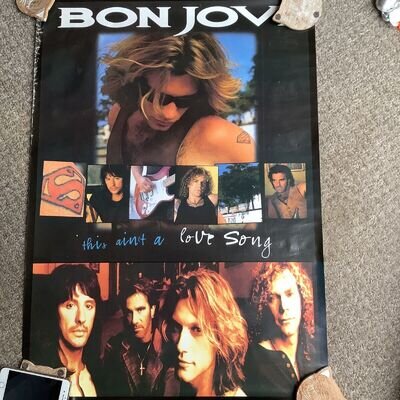 vintage bon jovi this aint a love song poster 33inch/23.5inch