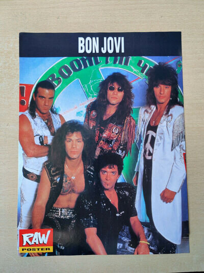 BON JOVI - Vintage Poster from RAW Magazine 1991 - Jon Bon Jovi - Retro - RARE