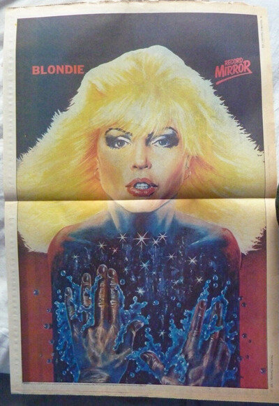 BLONDIE / DEBBIE HARRY ORIGINAL VINTAGE CUTTINGS / CLIPPINGS / ARTICLES / POSTER