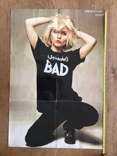 Vintage DEBBIE HARRY, BLONDIE Poster BAD Punk Pop Music Andy Warhol